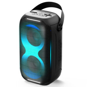 Boxa Portabila Wireless, Bluetooth 5.3, Extra Bass, Efect de lumini, pentru Petreceri, Evenimente in Aer Liber, Rezistenta la Apa, SONORH®, Negru
