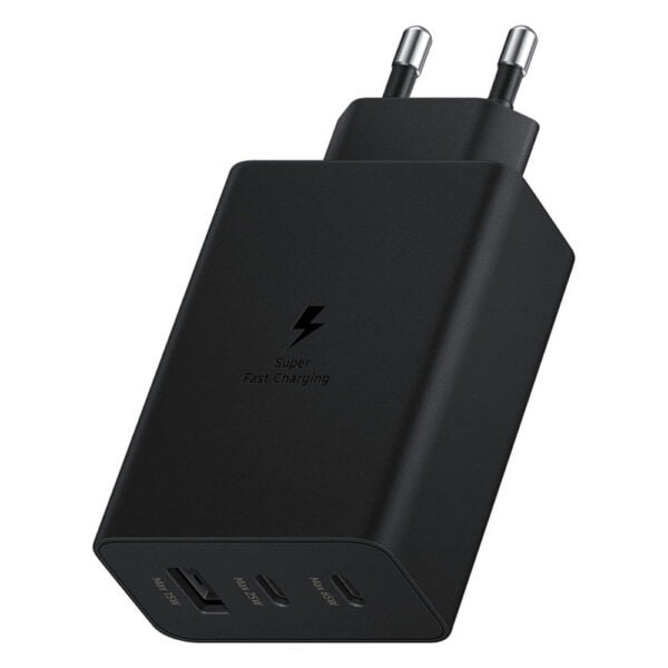 Incarcator Super Fast Charge, 65W, 3 porturi, USB Type-C, compatibil cu Samsung, Huawei, iPhone, MacBook, Tableta si Laptop, SONORH®, Negru