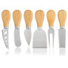 Set pentru Servit Branzeturi, Unt, Dulceata si Aperitive, 6 ustensile din Otel Inoxidabil, Manere din Bambus, SONORH®