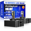 Becuri Xenon LED D5S/D5R, 120W, 20000 Lumen, Canbus Plug&Play, 2 Bucati, Ventilator si Tija Racire din Cupru, 30000 Ore, IP68, SONORH®