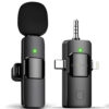 Microfon Lavalieră Wireless SONORH® Pro, USB-C + Lightning + Jack 3.5mm, Compatibil Android/iPhone/Laptop/Cameră Foto/Video, Reducere Zgomot, Plug & Play, Vlog/Interviuri/Live