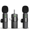 Set 2 Microfoane Lavalieră Wireless SONORH® Pro, USB-C + Lightning + Jack 3.5mm, Compatibil Android/iPhone/Laptop/Camera, Reducere Zgomot, Plug & Play, Interviuri/Vlog/Live/Video