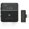 Microfon Lavalieră Wireless SONORH® SX8, Lightning, Ajustare Volum, Reducere Zgomot, Afișaj LED, Plug & Play, Compatibil iPhone/iPad și Cameră Foto/Video, Vlog/Live/Interviuri