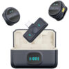 Set Profesional 2 Microfoane Lavaliera Wireless SONORH®, Plug&Play, Doc de Incarcare, Omnidirecționale, Noise Cancelling, Compatibil USB Type-C/DSLR/Laptop, Live, Interviuri si Studio