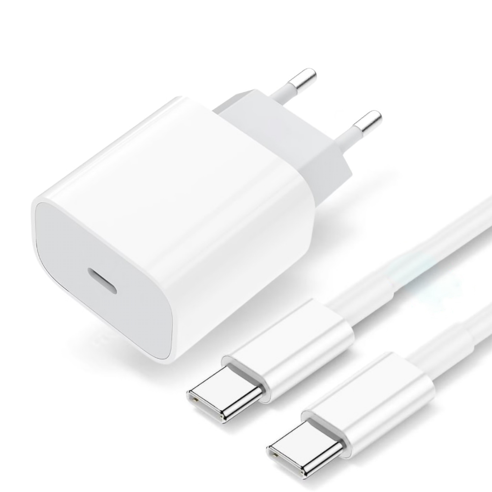 Încărcător Super Fast Charge 35W SONORH® pentru iPhone 16/16 Pro/16 Pro Max/iPad/AirPods, Cablu USB-C, Alb