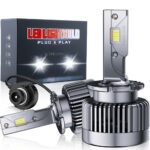 2 Becuri Xenon LED D4S, 150W, 25000 Lumen, Canbus Plug&Play, 6500K, Pentru Far Auto, Ventilator si Tija Racire din Cupru, 30000 Ore, IP68, SONORH®