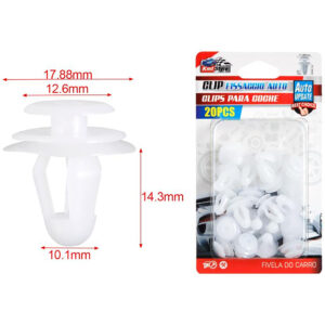 Set 20 Cleme Clipsuri Auto Universale – Fixare Rapida Panouri & Bandouri, Material Durabil, 2002342