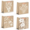 Set 4 Pungi Cadou, 40*31*12 cm, cu Model Festiv, Floral, pentru Aniversari si Sarbatori, E5239