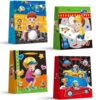 Set 4 Pungi Cadou, 32*26*10 cm, cu Model Festiv, Copii, Baieti si Fete, pentru Aniversari si Sarbatori, E5626