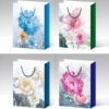 Set 4 Pungi Cadou, 40*31*12 cm, cu Model Festiv, Floral, pentru Aniversari si Sarbatori, E5663
