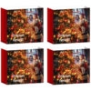 Set 4 Pungi Cadou de Craciun, 32×26×12 cm, Modele Premium cu Tematica de Sarbatori, pentru Cadouri de Craciun si Mos Nicolae, 088674