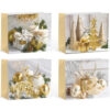 Set 4 Pungi Cadou de Craciun, 38x30x12 cm, Modele Premium cu Tematica de Sarbatori, pentru Cadouri de Craciun si Mos Nicolae, E5127