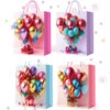 Set 4 Pungi Cadou, 41*30*12 cm, cu Model Festiv, pentru Aniversari si Sarbatori, 086207